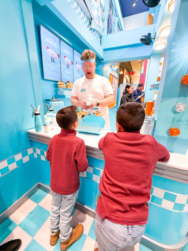 Jelly Cat Diner at FAO Schwarz during NYC family trip
