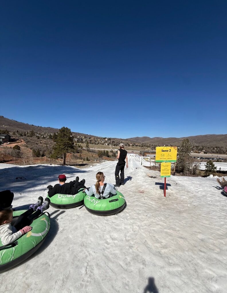 Snow tubing at Woodward Park City