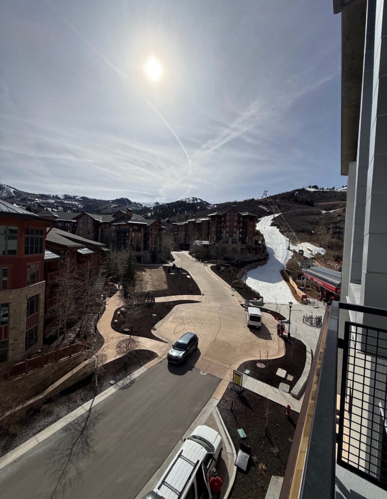 Hotel room view of Pendry Park City