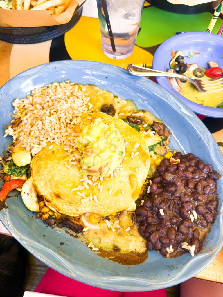 Veggie enchiladas at Oscar's Cafe in Zion