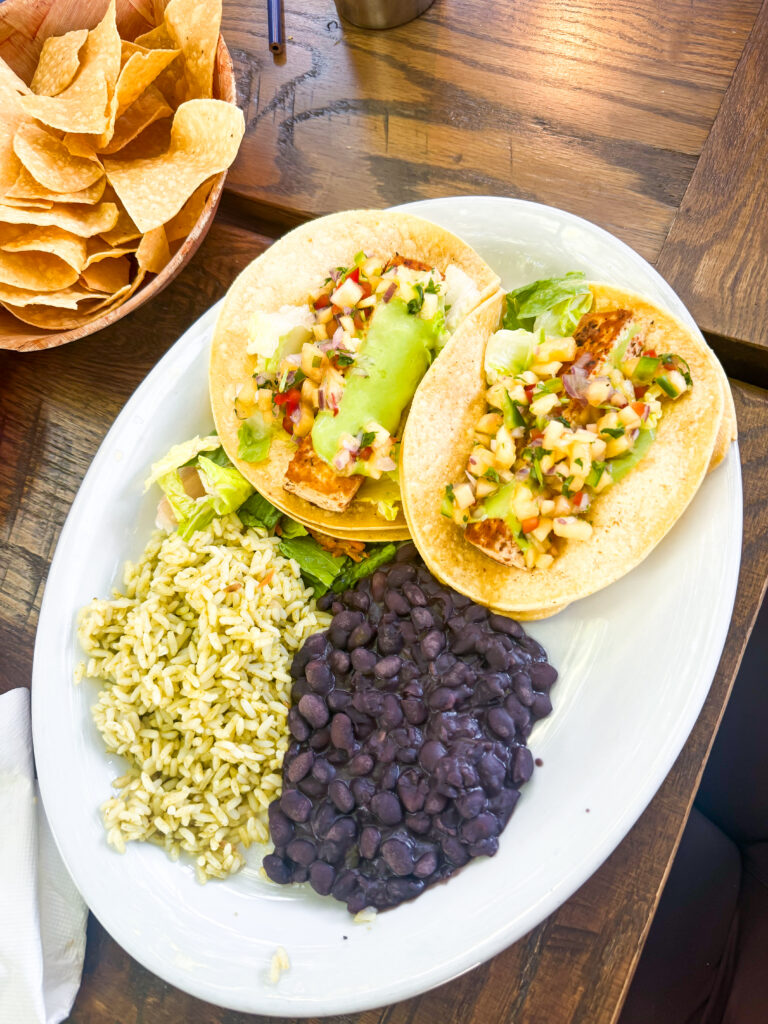 Tofu tacos at Bit and Spur in Zion