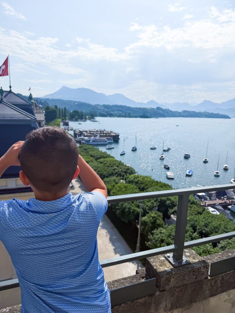 View from the Grand Hotel National Luzern in Europe