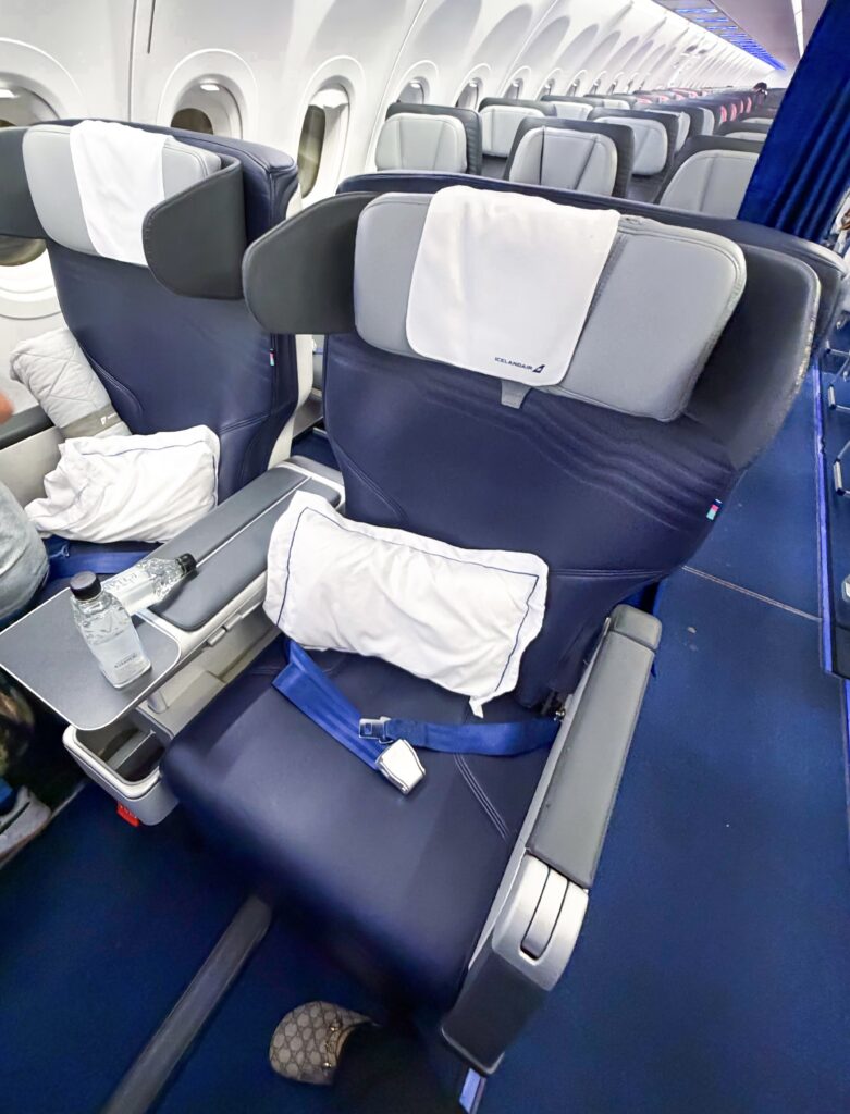 Saga Premium flight seats on Icelandair