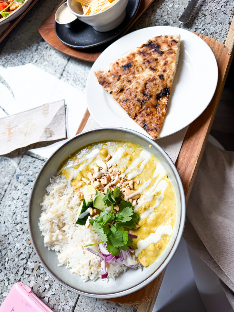 Close-up of vegan curry dish from Mama Reykjavik in Iceland